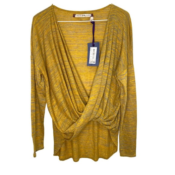 Chelsea & Violet Sweaters - #1036 Chelsea & Violet NWT Shrug Cowl Neck Split Waist Stretchy Long Sleeve Top